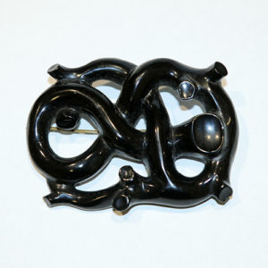 Whitby Jet Victorian Brooch