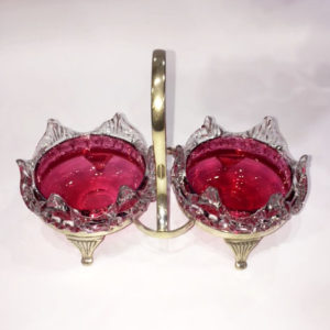 Silver & Ruby Candy Bowls